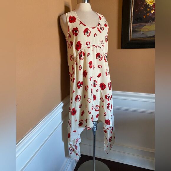 Proenza Schouler Silk Blend Floral Asymmetrical Hem Dress 8 - Picture 10 of 13